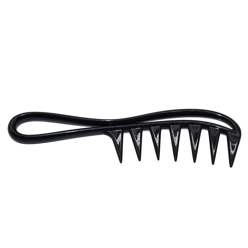 

2X Wide Tooth Shark Plastic Comb Detangler Curly Hair Salon Hairdressing Comb Massage For Hair Styling Tool