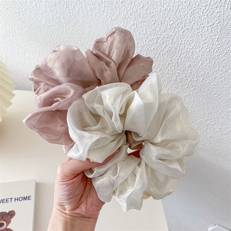Summer Shiny Organza Hair Scrunchies Women Elastic Hair Bands Korean Elegant Ponytail Holder Rubber Bands Hair accessories
Summer Shiny Organza Hair Scrunchies Women Elastic Hair Bands Korean Elegant Ponytail Holder Rubber Bands Hair accessories