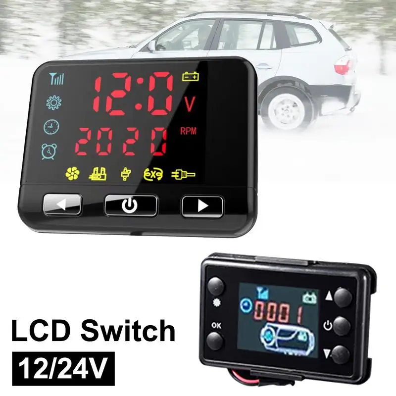 Diesel Heater Controller Automotive LCD Monitor With Remote Controller Switch Board For Car Diesels Air Heater Accessories
Diesel Heater Controller Automotive LCD Monitor With Remote Controller Switch Board For Car Diesels Air Heater Accessories