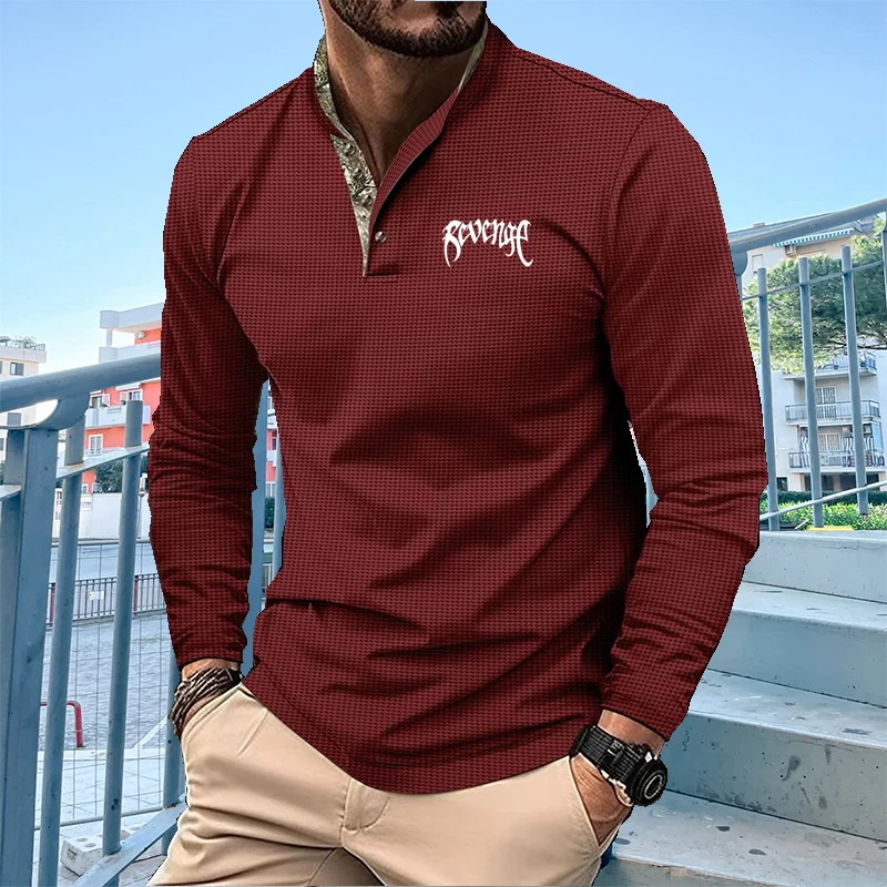 New men's oversized spring and autumn casual print long sleeved POLO shirt with high-quality floral collar button up T-shirt, Eu
New men's oversized spring and autumn casual print long sleeved POLO shirt with high-quality floral collar button up T-shirt, Eu