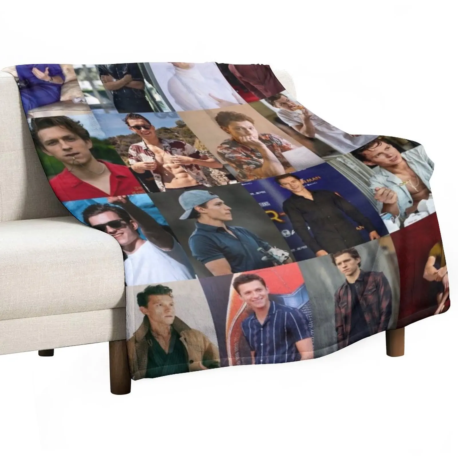 

Tom Holland Collage Throw Blanket Flannel Fabric For Sofa Blanket Fluffy