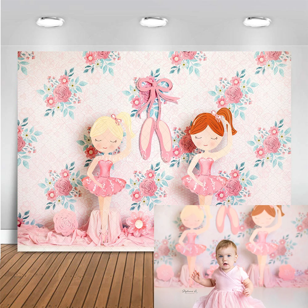 Girl Ballet Dance Photography Backdrop Pink Floral Photographic Studio Props Photo Background Baby Newborn Birthday Cake Smash
Girl Ballet Dance Photography Backdrop Pink Floral Photographic Studio Props Photo Background Baby Newborn Birthday Cake Smash