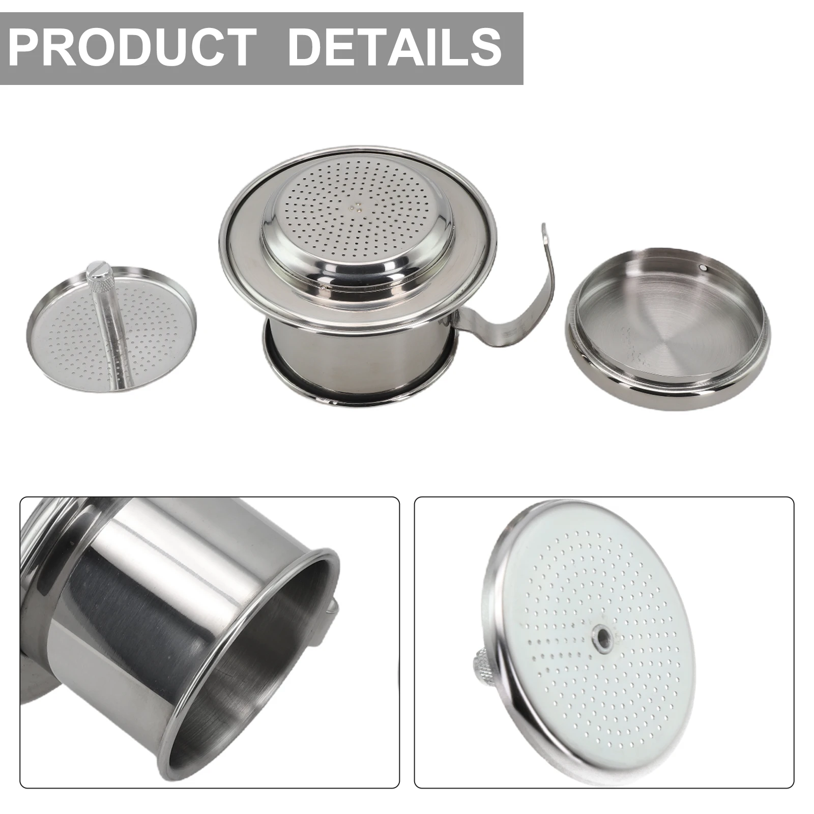 1pc Coffee Drip Cup Coffee Filter Strainer Coffee Maker Press Stainless Steel 12.5*8cm Kitchen Dining Tools Accessories
1pc Coffee Drip Cup Coffee Filter Strainer Coffee Maker Press Stainless Steel 12.5*8cm Kitchen Dining Tools Accessories