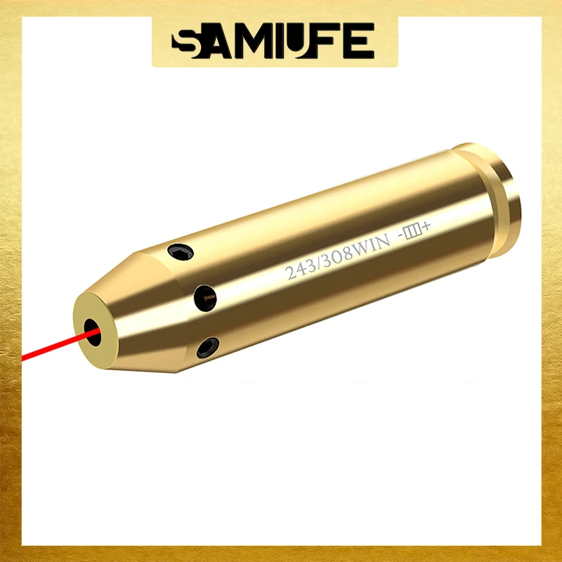 

Tactical Laser Bore Sight 243/308WIN Red Dot Brass Bullet for Aiming Shooting Calibration Adjustment Airsoft Gun Acessories