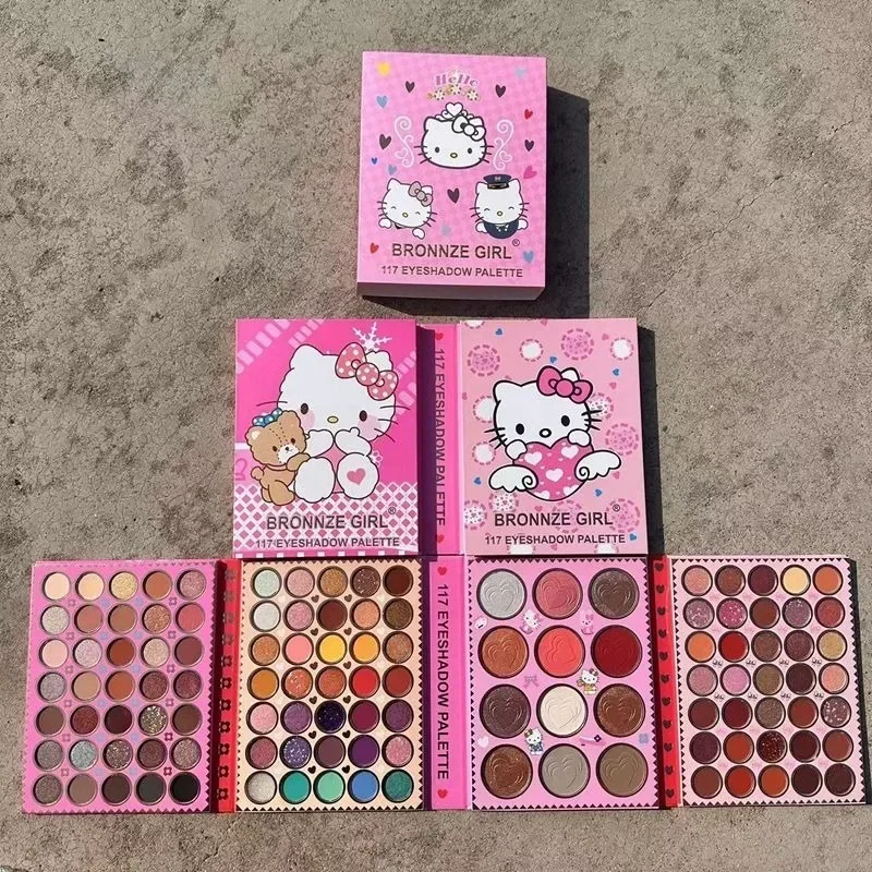 117-color Sanrio Hello Kitty Kuromi Anime Eyeshadow Palette Bead-matte Blush Highlighter Fine Flash Girls Make Up Christmas Gift
117-color Sanrio Hello Kitty Kuromi Anime Eyeshadow Palette Bead-matte Blush Highlighter Fine Flash Girls Make Up Christmas Gift