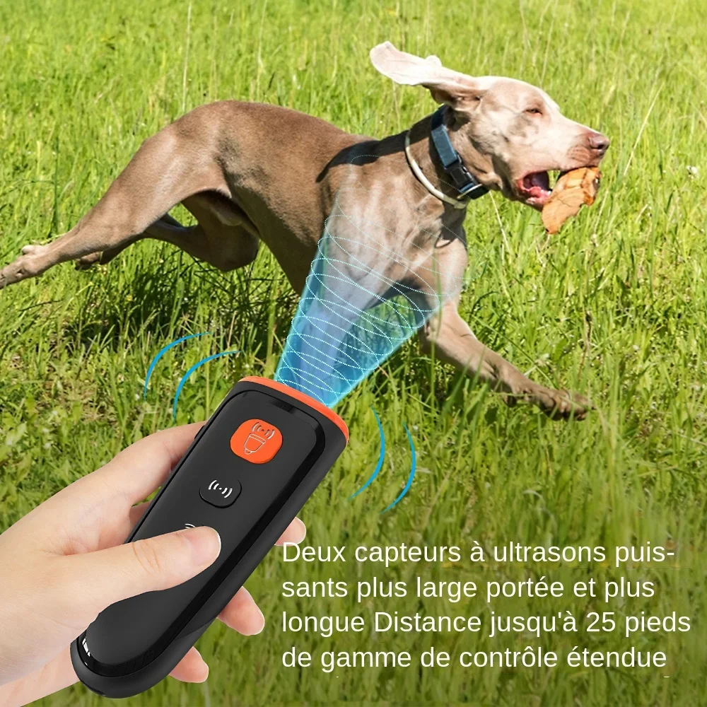 

Sound Wave Dog Repeller No Dog Noise Anti Barking Device Ultrasonic Dog Bark Deterrent Devices Training 3 Modes USB Rechargeable