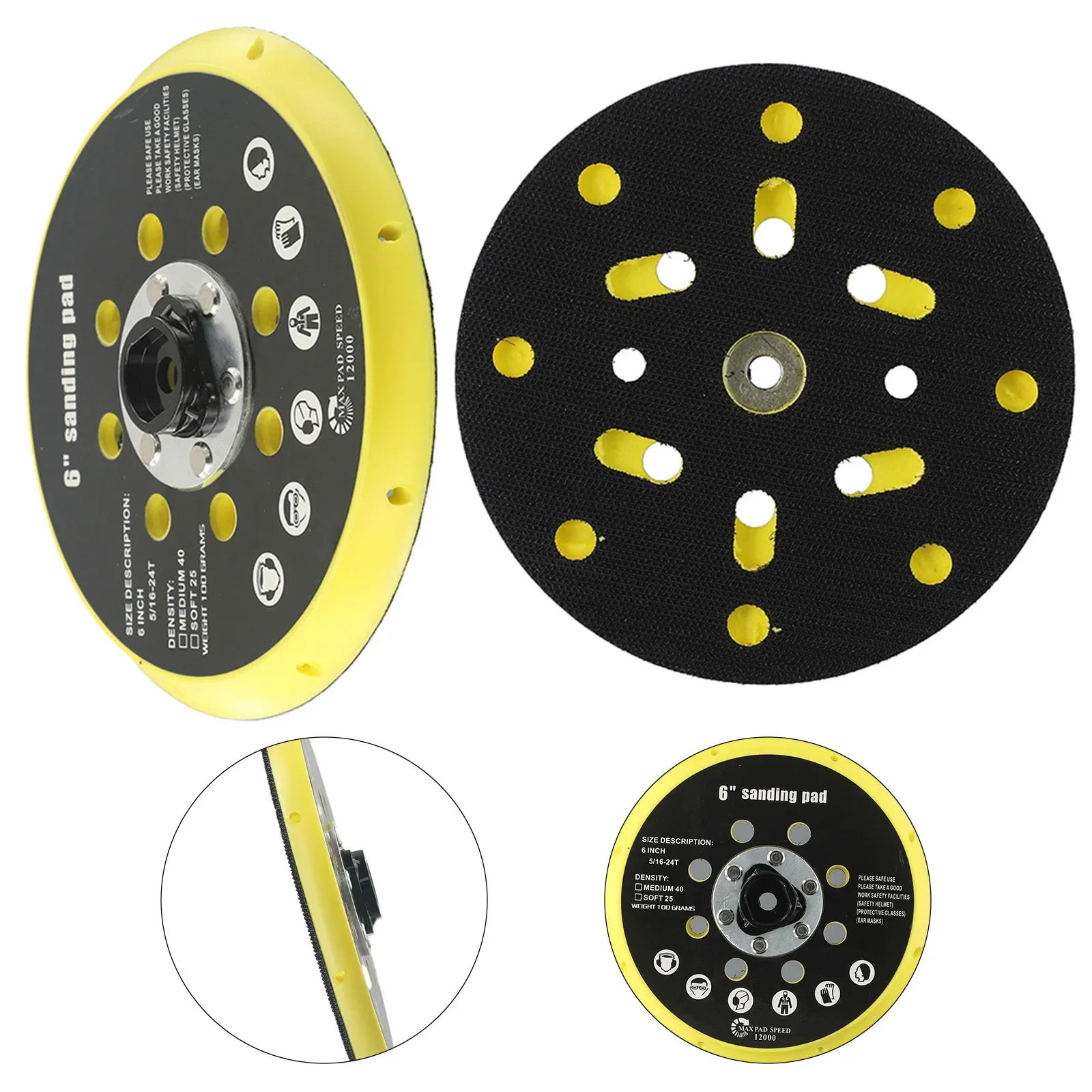 150mm Sander Backing Pad 17 Holes Sanding Disc For Orbital Sander Grinding Pad Replacement Sander Pad Practical
150mm Sander Backing Pad 17 Holes Sanding Disc For Orbital Sander Grinding Pad Replacement Sander Pad Practical