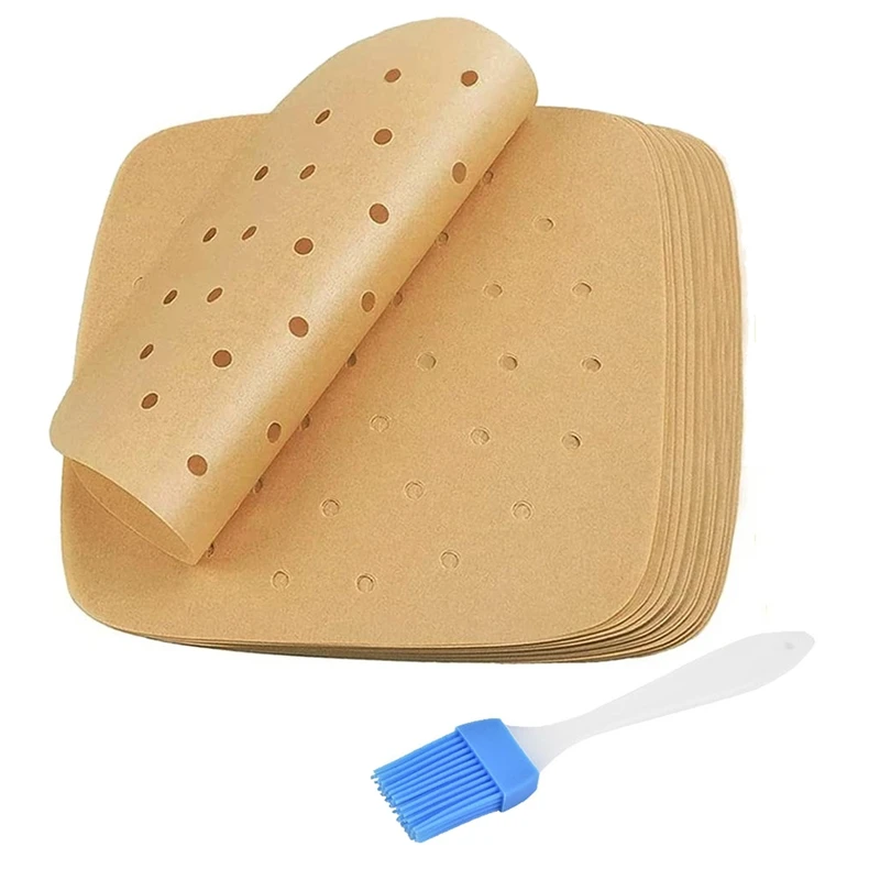 200Pcs 8.5Inch Perforated Parchment Paper For Air Fryer Liners Sheets Unbleached Square Paper Baking Accessories
200Pcs 8.5Inch Perforated Parchment Paper For Air Fryer Liners Sheets Unbleached Square Paper Baking Accessories