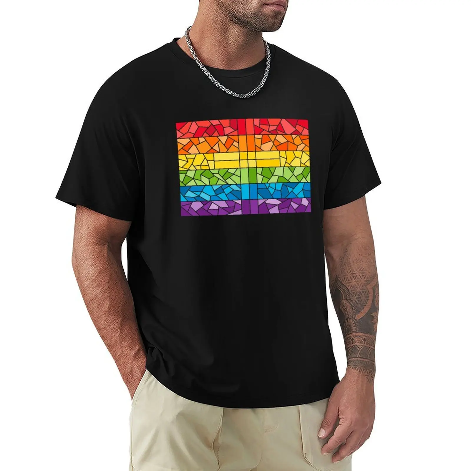 Rainbow Stained Glass Cross - Alternate T-Shirt anime clothes Aesthetic clothing summer top designer t shirt men
Rainbow Stained Glass Cross - Alternate T-Shirt anime clothes Aesthetic clothing summer top designer t shirt men