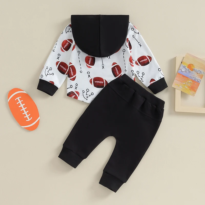 Louatui Toddler Baby Boy 2 Piece Fall Outfits Rugby Print Long Sleeve Hoodie Sweatshirt Elastic Pants
Louatui Toddler Baby Boy 2 Piece Fall Outfits Rugby Print Long Sleeve Hoodie Sweatshirt Elastic Pants