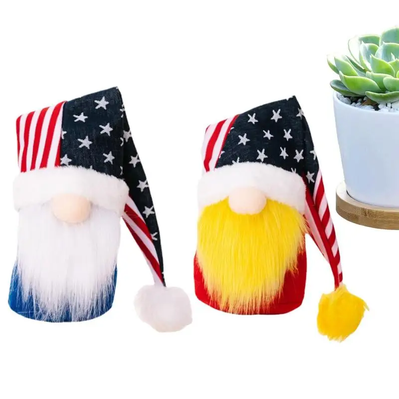 Патриотические гномы плюшевые американские безликие куклы гномы плюшевые патриотические украшения День Независимости плюшевые куклы мягкие и очаровательные