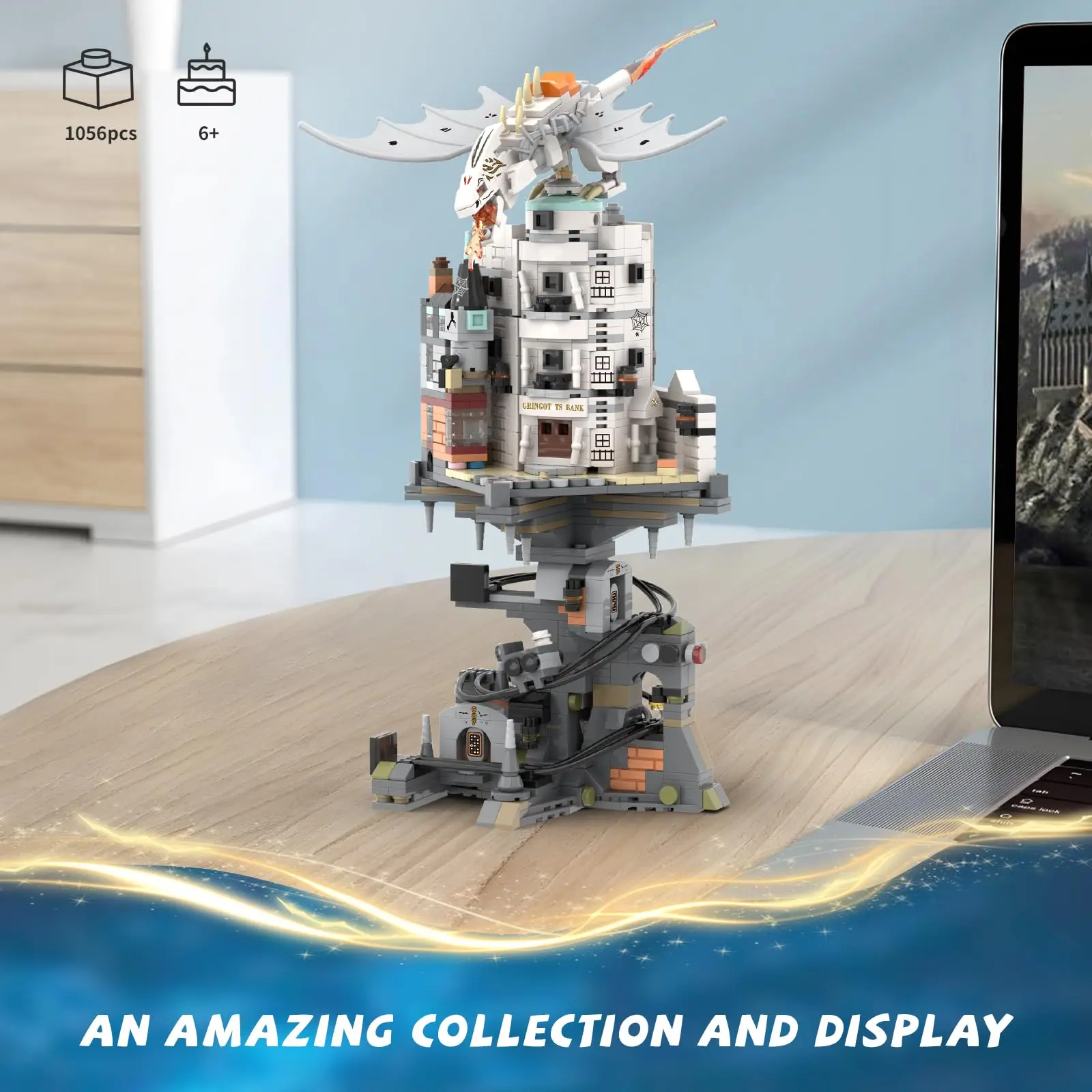 1056PCS Harry Castle Potter Wizarding Bank Building Set Diagon Alley Architecture Model Collection Gifts Building Toy for Adults 1056PCS Harry Castle Potter Wizarding Bank Building Set Diagon Alley Architecture Model Collection Gifts Building Toy for Adults