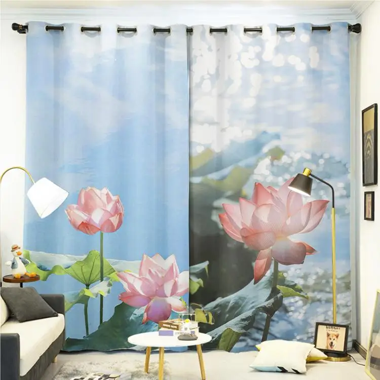 Custom New Chinese Lotus Floor-to-ceiling Window Bedroom Living Room Decoration Blackout Curtain Fabric Custom Grommet Top Hook
Custom New Chinese Lotus Floor-to-ceiling Window Bedroom Living Room Decoration Blackout Curtain Fabric Custom Grommet Top Hook