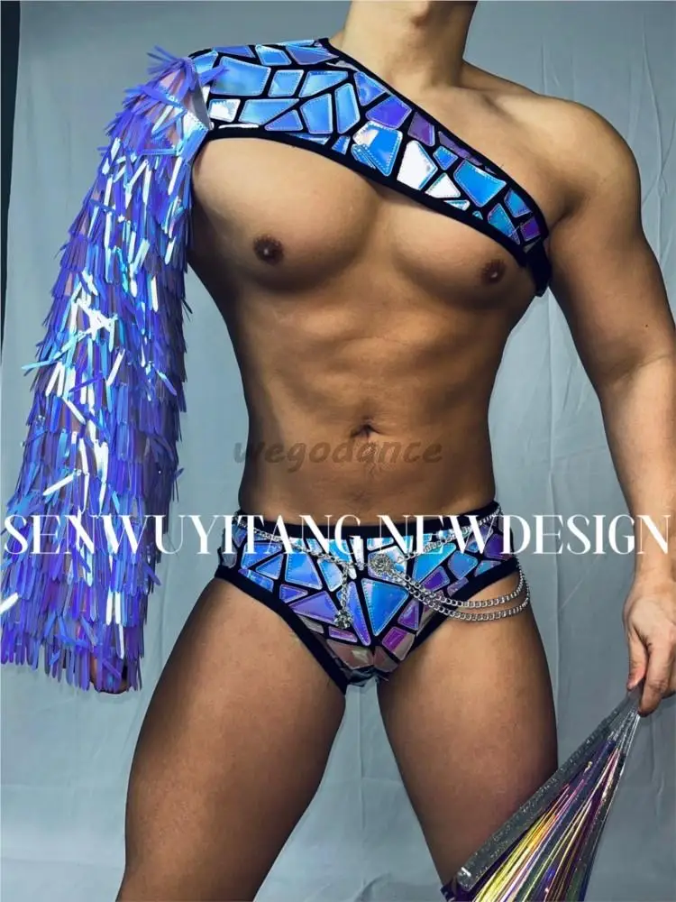 Nightclub Bar Male DS Singer Gogo Costume Sexy Unilateral Mirror Colorful Set Performance
Nightclub Bar Male DS Singer Gogo Costume Sexy Unilateral Mirror Colorful Set Performance