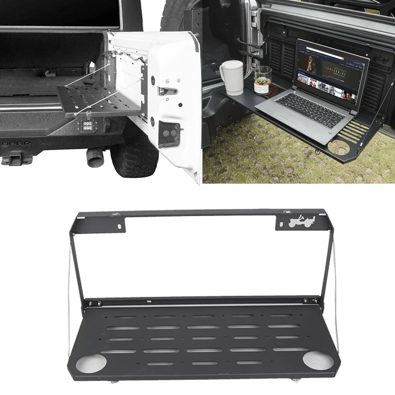 Rear Door Foldable Table Cargo Shelf Car Tailgate Storage Luggage Holder Carrier For Jeep Wrangler JK JL 2007-2023 
Rear Door Foldable Table Cargo Shelf Car Tailgate Storage Luggage Holder Carrier For Jeep Wrangler JK JL 2007-2023