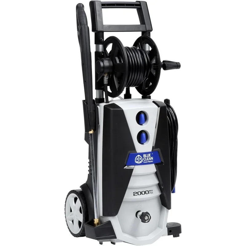 

AR Blue Clean AR390SS Electric Pressure Washer-2000 PSI, 1.4 GPM, 14 Amps Quick Connect Accessories, Integrated Design, On Board