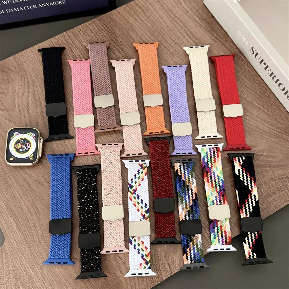 Nylon Braided Solo Loop Strap For Apple Watch 9 8 7 Band 45mm 41mm Ultra2 49mm Magnetic Bracelet iWatch 6 5 4 se2 44mm 40mm Belt
Nylon Braided Solo Loop Strap For Apple Watch 9 8 7 Band 45mm 41mm Ultra2 49mm Magnetic Bracelet iWatch 6 5 4 se2 44mm 40mm Belt
