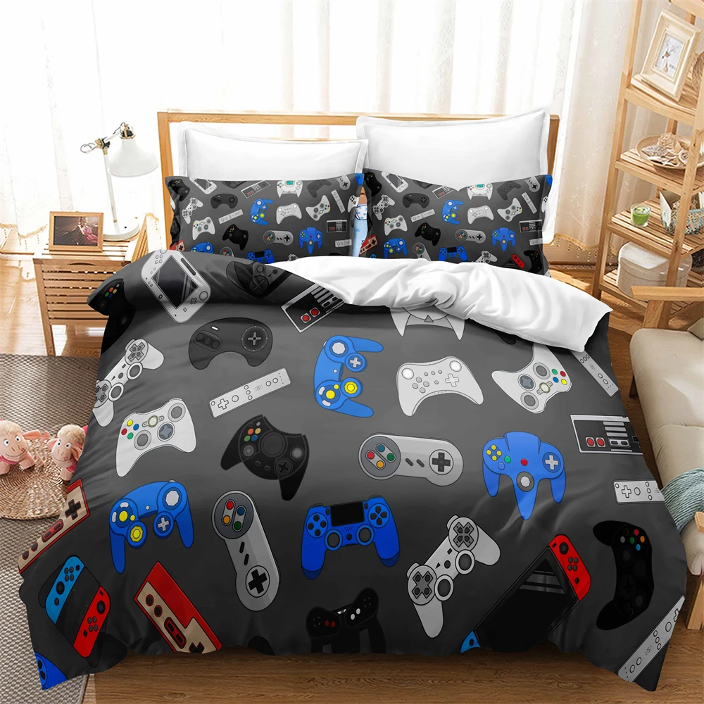 3D Game Handle Games Design Bedding Sets For Kids Boy 3Pcs Gaming Duvet Cover with Pillowcase Gamer Gamepad Pattern Bedclothes
3D Game Handle Games Design Bedding Sets For Kids Boy 3Pcs Gaming Duvet Cover with Pillowcase Gamer Gamepad Pattern Bedclothes