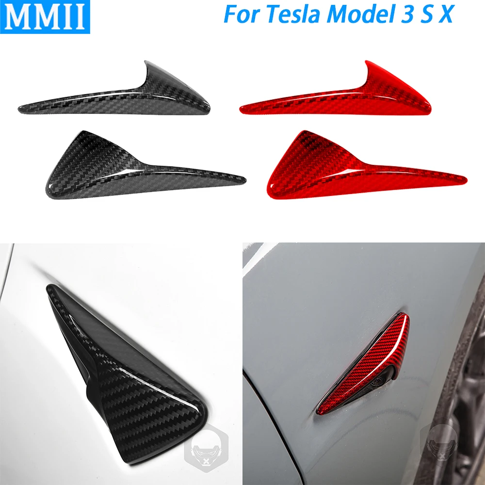 For Tesla Model 3 X S Real Carbon Fiber Side Camera Protection Cover Decorative Car Decoration Styling Retrofitting Accessories
For Tesla Model 3 X S Real Carbon Fiber Side Camera Protection Cover Decorative Car Decoration Styling Retrofitting Accessories