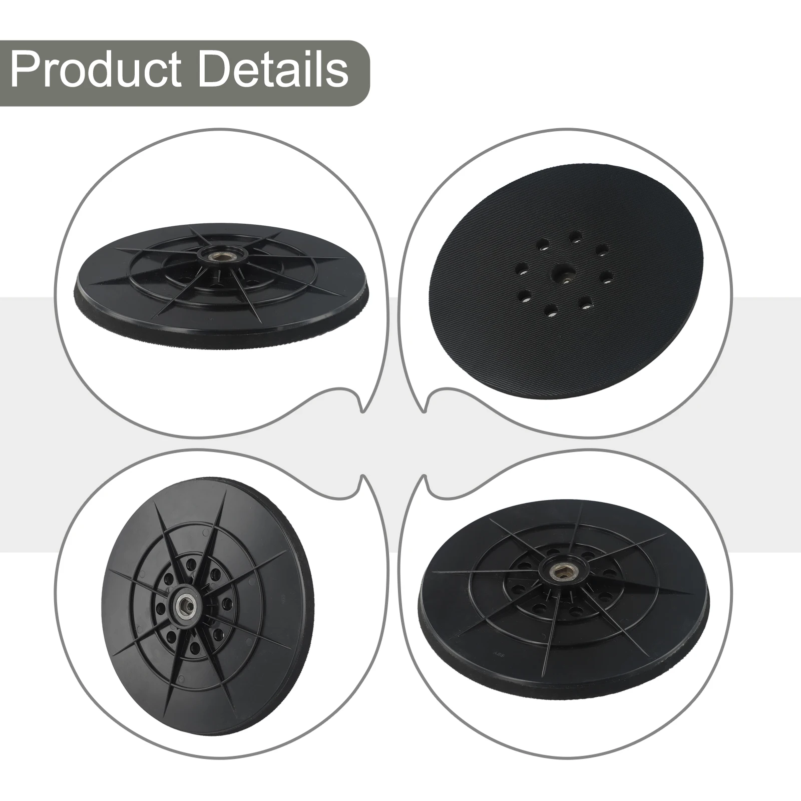 Sander Sanding Disc Workshop ABS+sponge Sponge 8-hole 9 Inch/215mm ABS+spong Black With 6mm Thread High Quality
Sander Sanding Disc Workshop ABS+sponge Sponge 8-hole 9 Inch/215mm ABS+spong Black With 6mm Thread High Quality