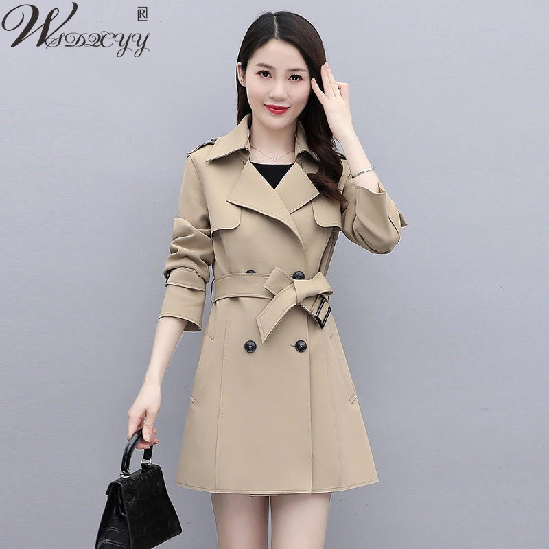 Casual Trench Coat For Women Spring Autumn Long Sleeve Plus Size Outwears England Style Solid Color Double Breasted Windbreaker 
Casual Trench Coat For Women Spring Autumn Long Sleeve Plus Size Outwears England Style Solid Color Double Breasted Windbreaker