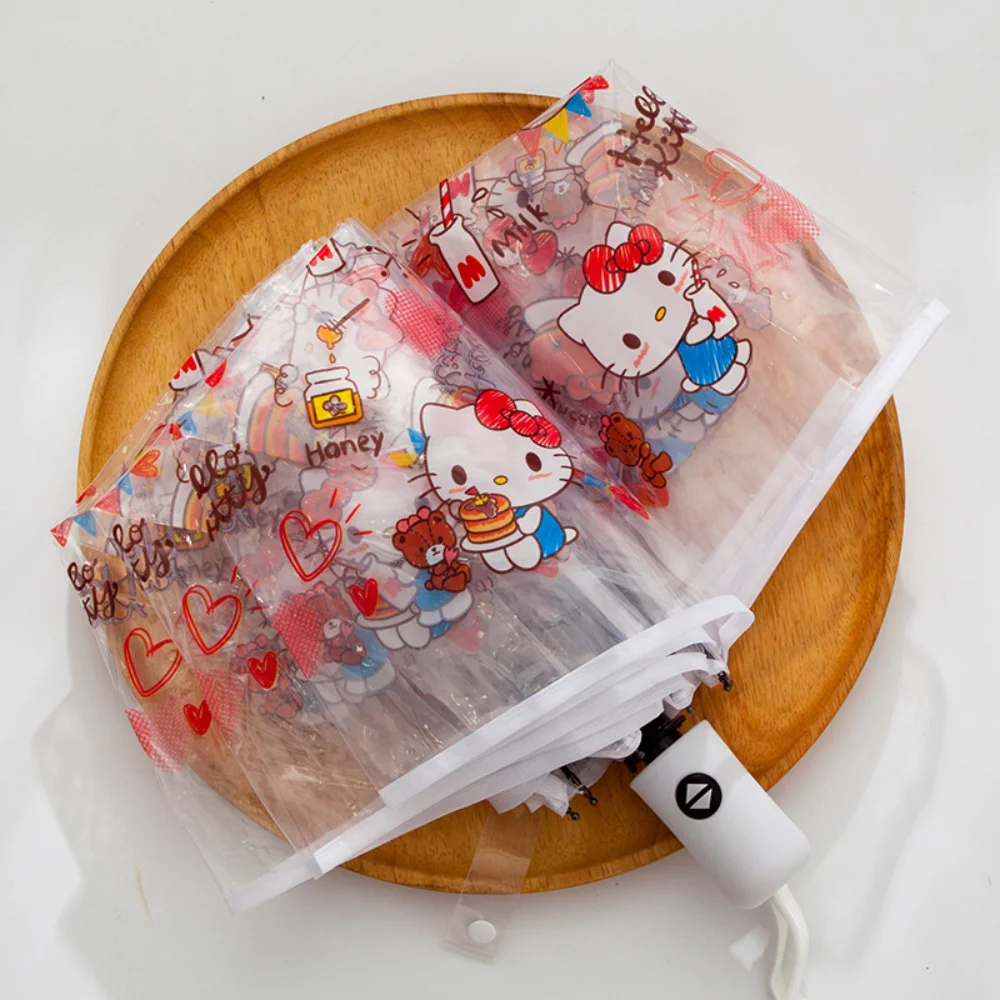 Kawaii Hello Kitty Fully Automatic Umbrella Sanrio Cartoon Anime Transparent Folding Windproof Rain Resistance Bumbershoot
Kawaii Hello Kitty Fully Automatic Umbrella Sanrio Cartoon Anime Transparent Folding Windproof Rain Resistance Bumbershoot
