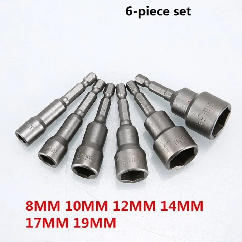 6Pcs/set 8-19mm Hex Socket Screw Sleeve 1/4in 6.35mm Strong Magnetic Hexagonal Driver Adapter Screwdriver Bits Sets Tools
6Pcs/set 8-19mm Hex Socket Screw Sleeve 1/4in 6.35mm Strong Magnetic Hexagonal Driver Adapter Screwdriver Bits Sets Tools