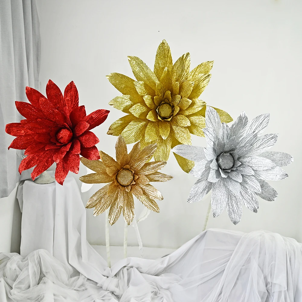 Wedding Flower Large Golden Flash Daisy Artificial Flower Chrysanthemum for Diy Flower Background Wall Decoration
Wedding Flower Large Golden Flash Daisy Artificial Flower Chrysanthemum for Diy Flower Background Wall Decoration