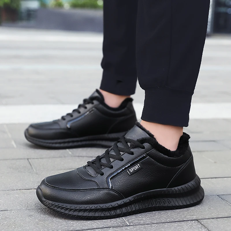 Black PU Leather Running Shoes for Men Size 48 Waterproof Sneakers Lightweigth Non-slip Footwear Wide Foot Athletic Shoe 29cm
Black PU Leather Running Shoes for Men Size 48 Waterproof Sneakers Lightweigth Non-slip Footwear Wide Foot Athletic Shoe 29cm