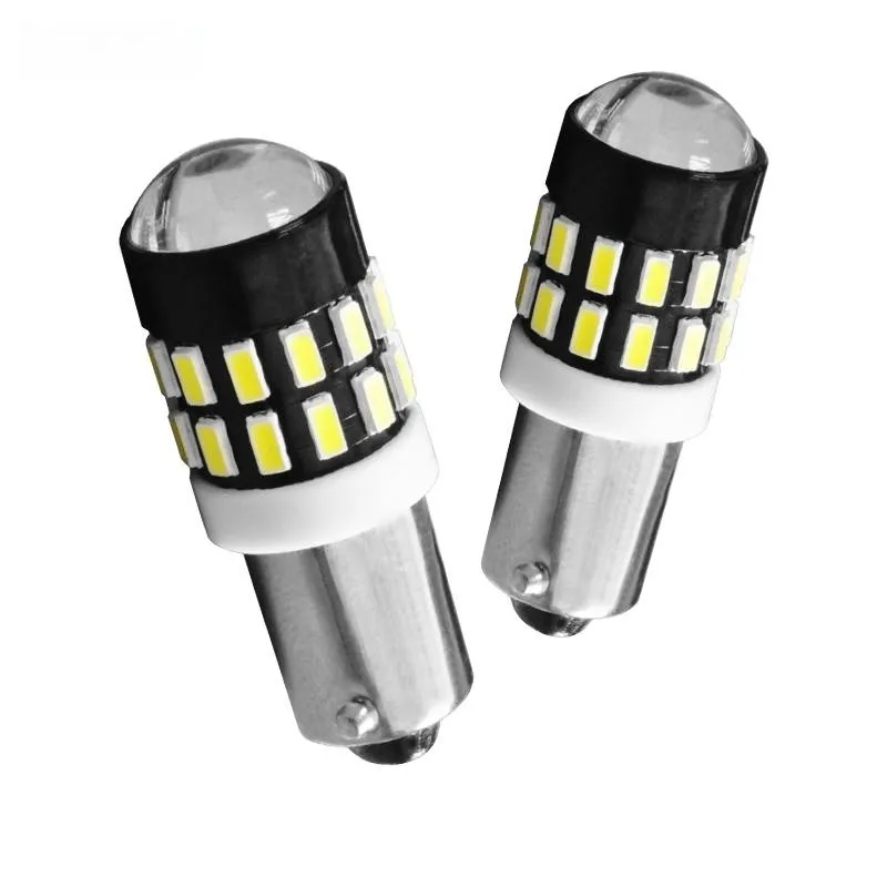 

OBOLED 100PCS Canbus T4W BA9S LED Bulb 3014led 12-24V H6W H5W LED For Car Rear Fog Light White Auto Parking Reverse Lamp 6000K