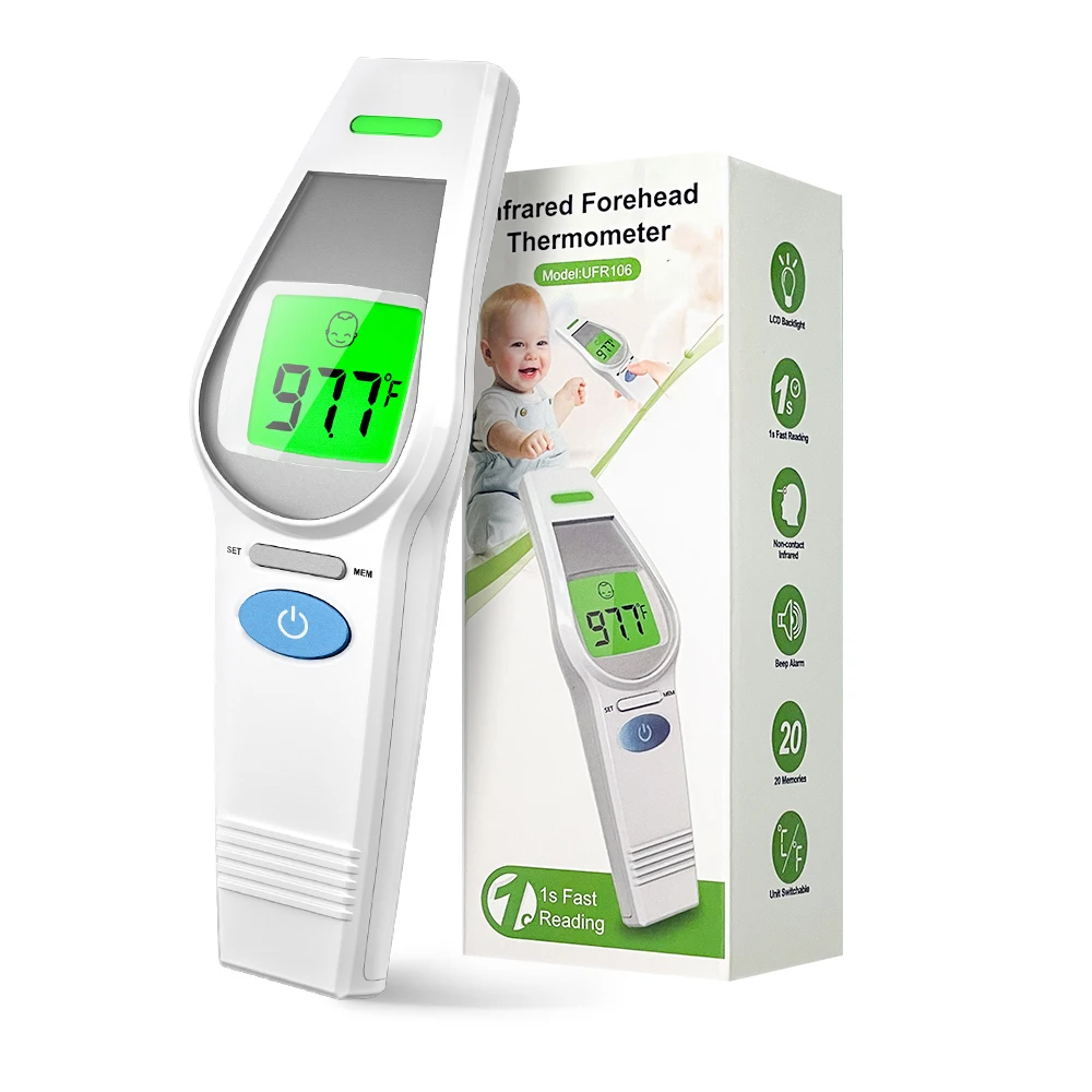

Цифровой Бесконтактный медицинский инфракрасный термометр HealthTree, измеритель температуры для лба и взрослых, клиническая точность