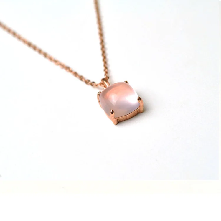 925 Sterling Silver Natural Pink Crystal Quartz Pendant 18k Rose Gold Plated Pink Gem Stone Chain Necklace For Women Girl Gift
925 Sterling Silver Natural Pink Crystal Quartz Pendant 18k Rose Gold Plated Pink Gem Stone Chain Necklace For Women Girl Gift