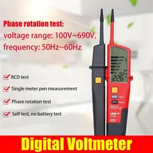 UNI-T UT18C UT18D Digital Voltmeter Auto Range LCD Display DC AC Voltage Continuity Tester RCD Electrical Detector Tester
UNI-T UT18C UT18D Digital Voltmeter Auto Range LCD Display DC AC Voltage Continuity Tester RCD Electrical Detector Tester