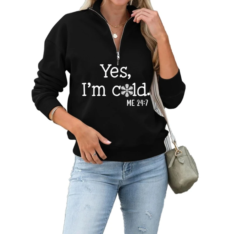 Women Yes Cold 24:7 Flower Printed Sweatshirt Casual 1/4 Half Graphic Letters Loose Long Sleeve Pullover Top 57BD
Women Yes Cold 24:7 Flower Printed Sweatshirt Casual 1/4 Half Graphic Letters Loose Long Sleeve Pullover Top 57BD