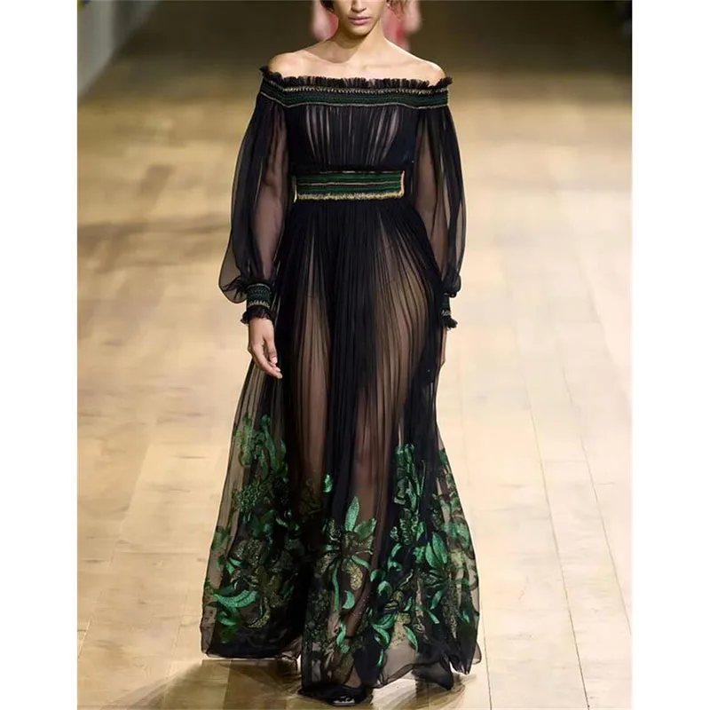 Женское длинное платье с вырезом лодочкой, элегантное Сетчатое платье макси с длинными рукавами и вышивкой, модель NP1906Y, 2023
Женское длинное платье с вырезом лодочкой, элегантное Сетчатое платье макси с длинными рукавами и вышивкой, модель NP1906Y, 2023