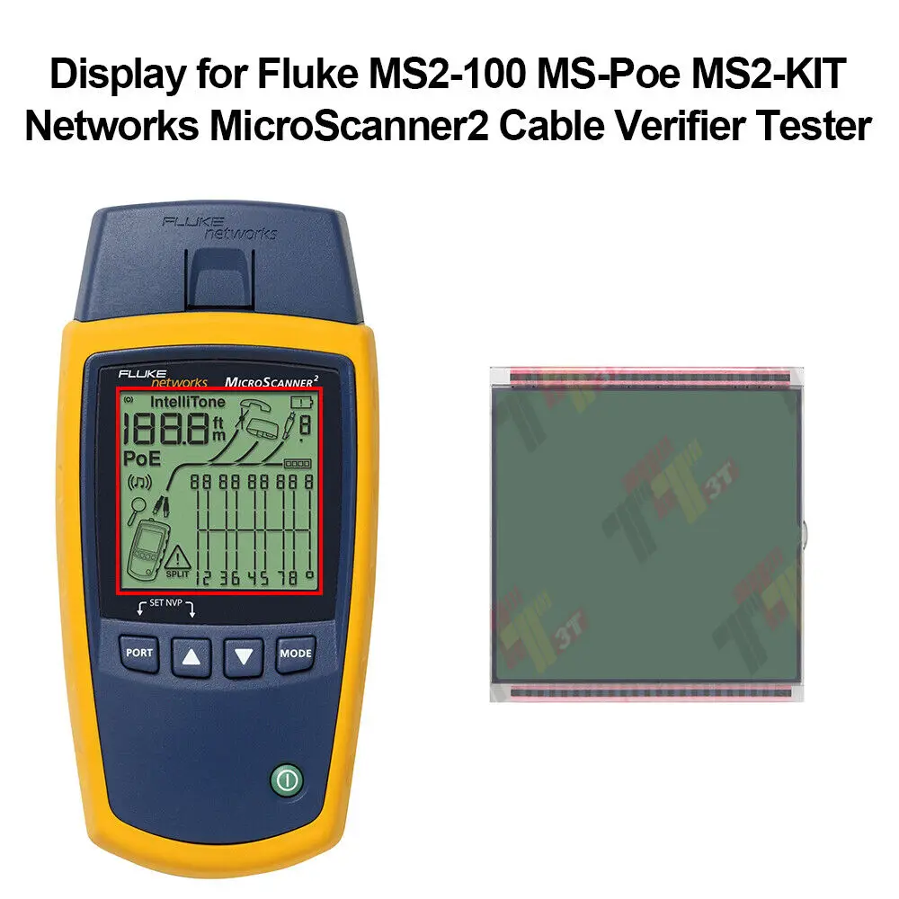 

Display for Fluke MS2-100 MS2-KIT Networks MicroScanner2 Cable Verifier Tester