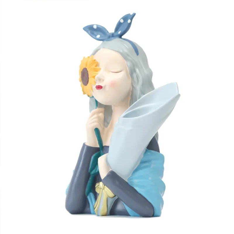 Cute cartoon girl holding flowers resin crafts creative TV cabinet desktop wine cabinet home decorations
Cute cartoon girl holding flowers resin crafts creative TV cabinet desktop wine cabinet home decorations