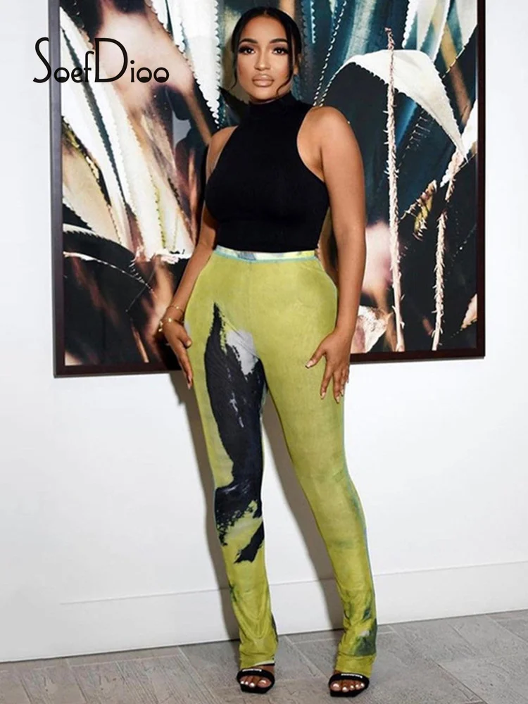 Soefdioo Mesh Printing High Waist Pants for Women Summer Fashion Body-Shaping Micro Flared Trousers Female Bottoms Streetwear
Soefdioo Mesh Printing High Waist Pants for Women Summer Fashion Body-Shaping Micro Flared Trousers Female Bottoms Streetwear