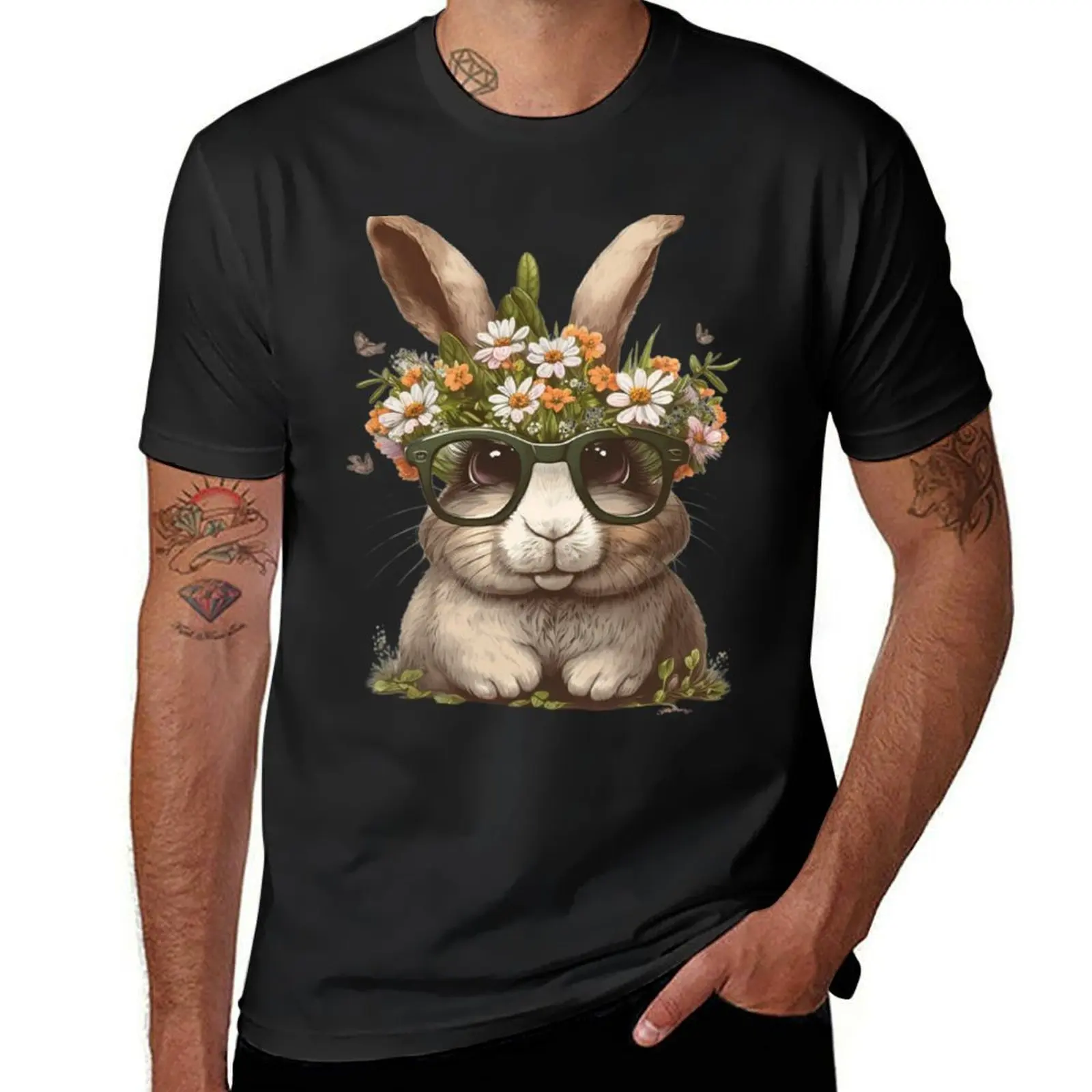 Bunny with Glasses and Flower T-Shirt plus size tops tees oversizeds heavyweight t shirts for men
Bunny with Glasses and Flower T-Shirt plus size tops tees oversizeds heavyweight t shirts for men