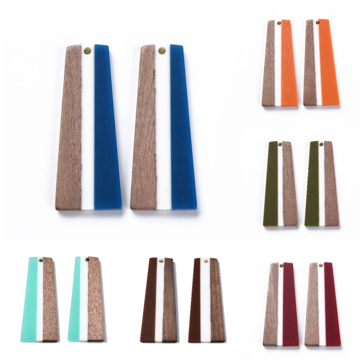 20pcs Resin Wooden Pendants Earring Charms Trapezoid Shape for DIY Bracelet Necklace Jewelry Making 49x19x3mm Hole: 2mm
20pcs Resin Wooden Pendants Earring Charms Trapezoid Shape for DIY Bracelet Necklace Jewelry Making 49x19x3mm Hole: 2mm