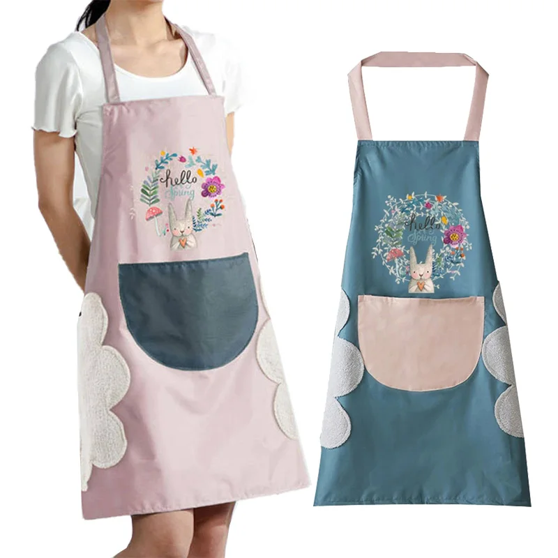 

Cartoon Oil-proof Waterproof Apron Apron Waist Wipe Hand Sleeveless Aprons Home Cooking Tools Kitchen Cooking Accessories