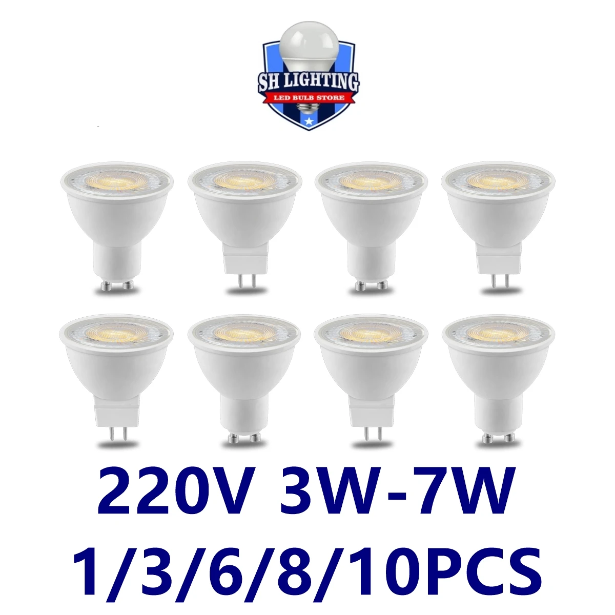 

1-10PCS Led Spotlight GU10 3W 5W 6W 7W 8W Lighting Bulb 220V Indoor Lighting 3000K 4000K 6000K Bombillas