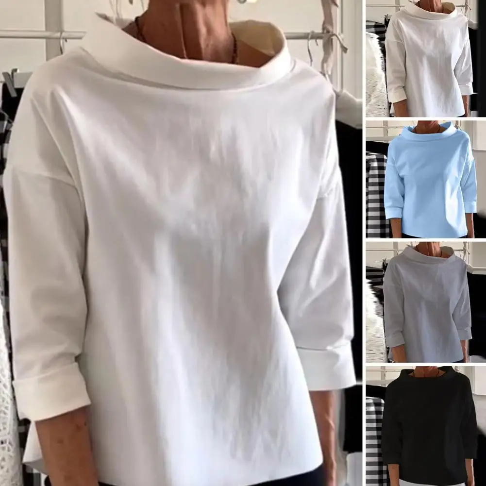 Versatile Sweatshirt Stylish Women's Spring/autumn Loose Fit Sweatshirt Half High Collar Long Sleeve Tee Shirt Fashionable for A
Versatile Sweatshirt Stylish Women's Spring/autumn Loose Fit Sweatshirt Half High Collar Long Sleeve Tee Shirt Fashionable for A