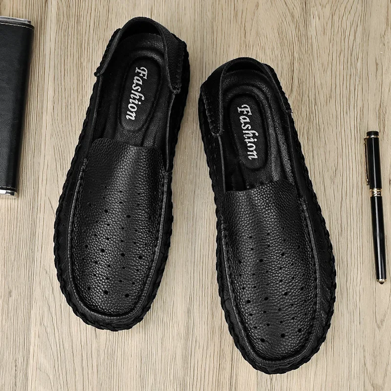 Men's Shoes Moccasins plus Size Summer Authentic Leather Hollow out Breathable Casual Leather Shoes Men's Slip-on
Men's Shoes Moccasins plus Size Summer Authentic Leather Hollow out Breathable Casual Leather Shoes Men's Slip-on