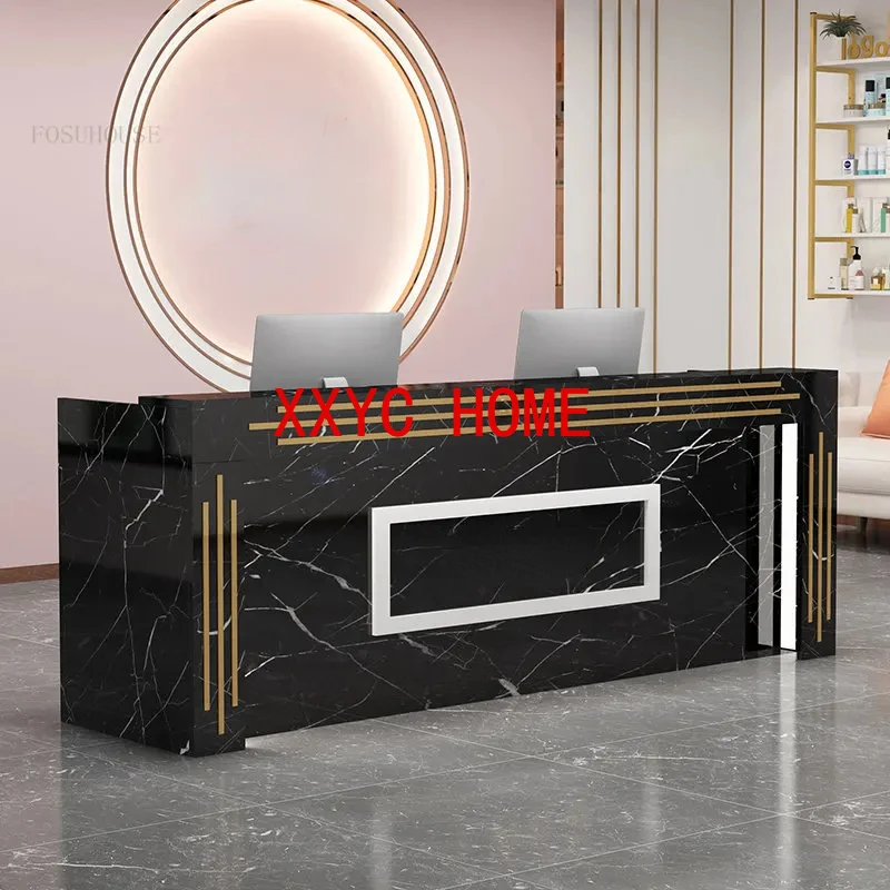 Clothing Store Counter Reception Desks With Light Simple Modern Light Luxury Hairdressing Beauty
Clothing Store Counter Reception Desks With Light Simple Modern Light Luxury Hairdressing Beauty