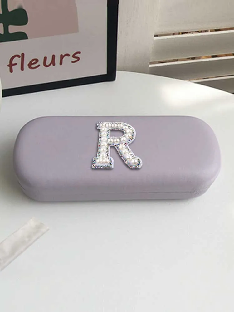 

Customized Cream Matte PU Glasses Eyewear Cases Personalized Customer Name-Vibrant Decor: Optional Letter Decor