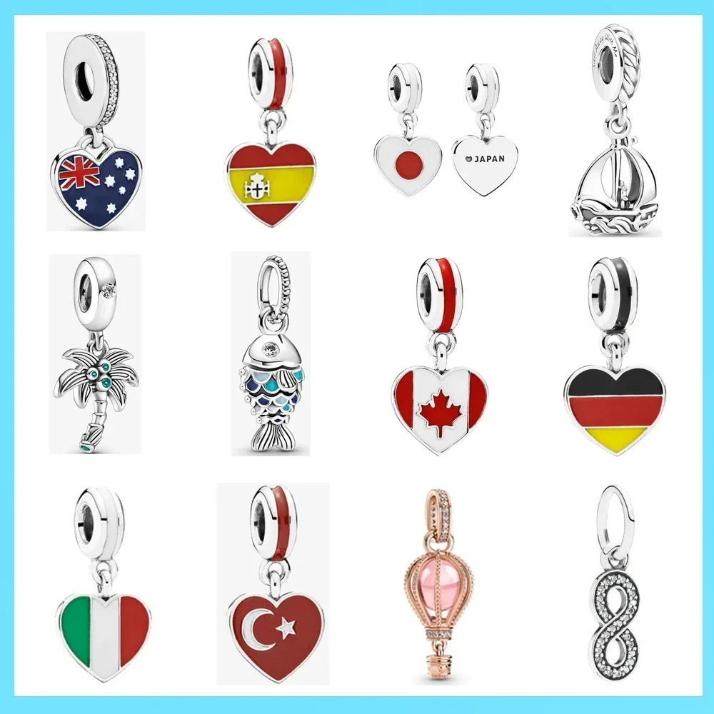 Pan 925 Sterling Silver Shiny Safety Chain Charm Bead Flag Sailing Coconut Fish Hot Air Balloon Bracelet Pendant DIY
Pan 925 Sterling Silver Shiny Safety Chain Charm Bead Flag Sailing Coconut Fish Hot Air Balloon Bracelet Pendant DIY