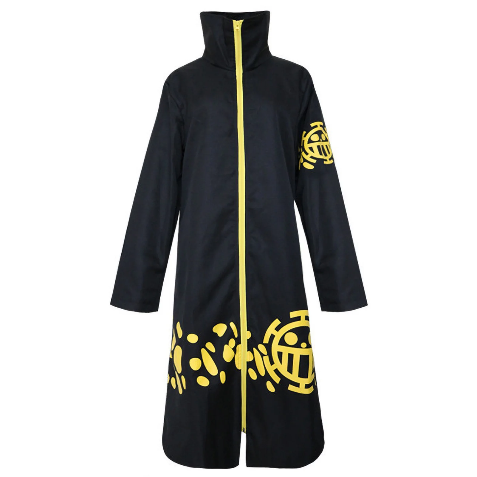 

Anime Trafalgar D. Water Law Cosplay Costume Uniform Long Coat Cloak Yelloow Punk Outfit Halloween Carnival for Adult with Hat