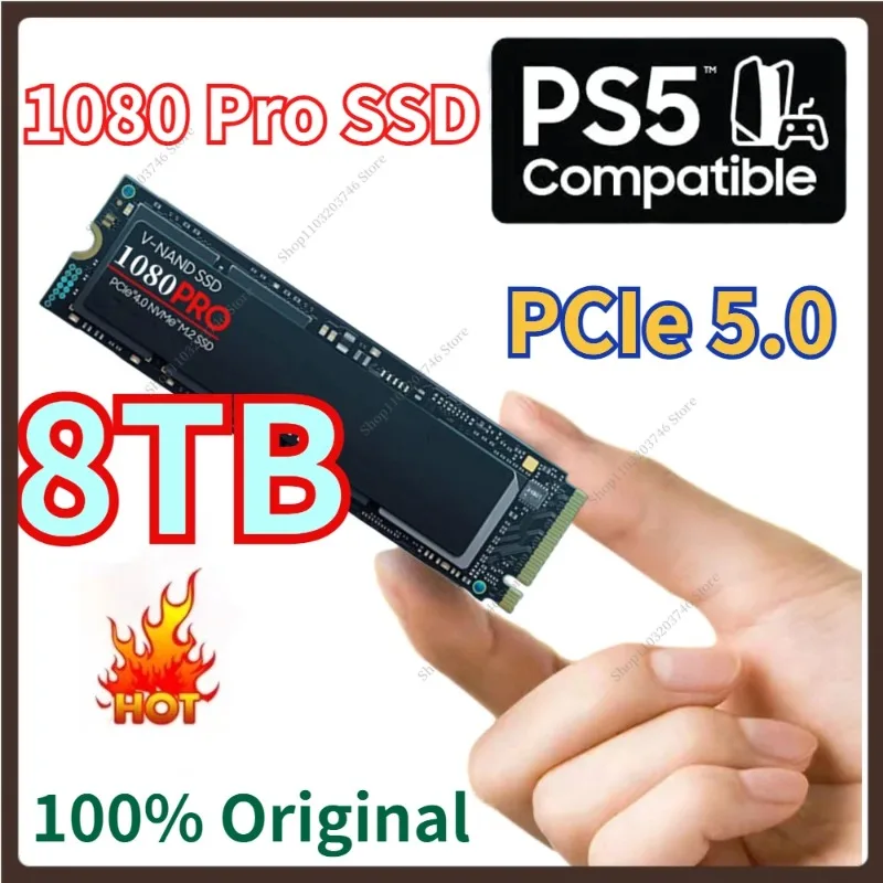 2024 Original 1080PRO 8TB 4TB Brand SSD M.2 2280 PCIe Gen 5.0 x 4 NVME Solid State Drive for PC PS5 Laptop Desktop PlayStation 5
2024 Original 1080PRO 8TB 4TB Brand SSD M.2 2280 PCIe Gen 5.0 x 4 NVME Solid State Drive for PC PS5 Laptop Desktop PlayStation 5