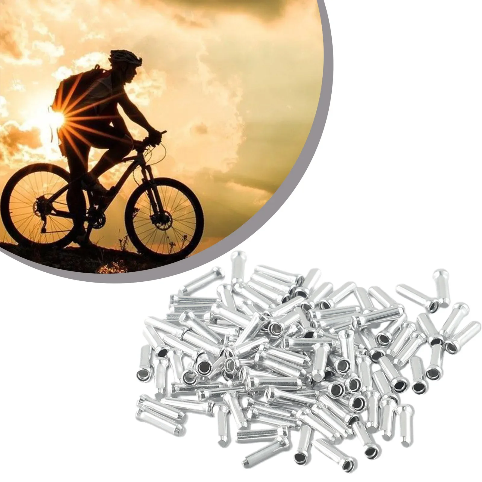 100pcs/pack Bicycle Wire End Cap Aluminum Alloy Cycling Accessories Prevent The Brake Cable End Of Bifurcation
100pcs/pack Bicycle Wire End Cap Aluminum Alloy Cycling Accessories Prevent The Brake Cable End Of Bifurcation